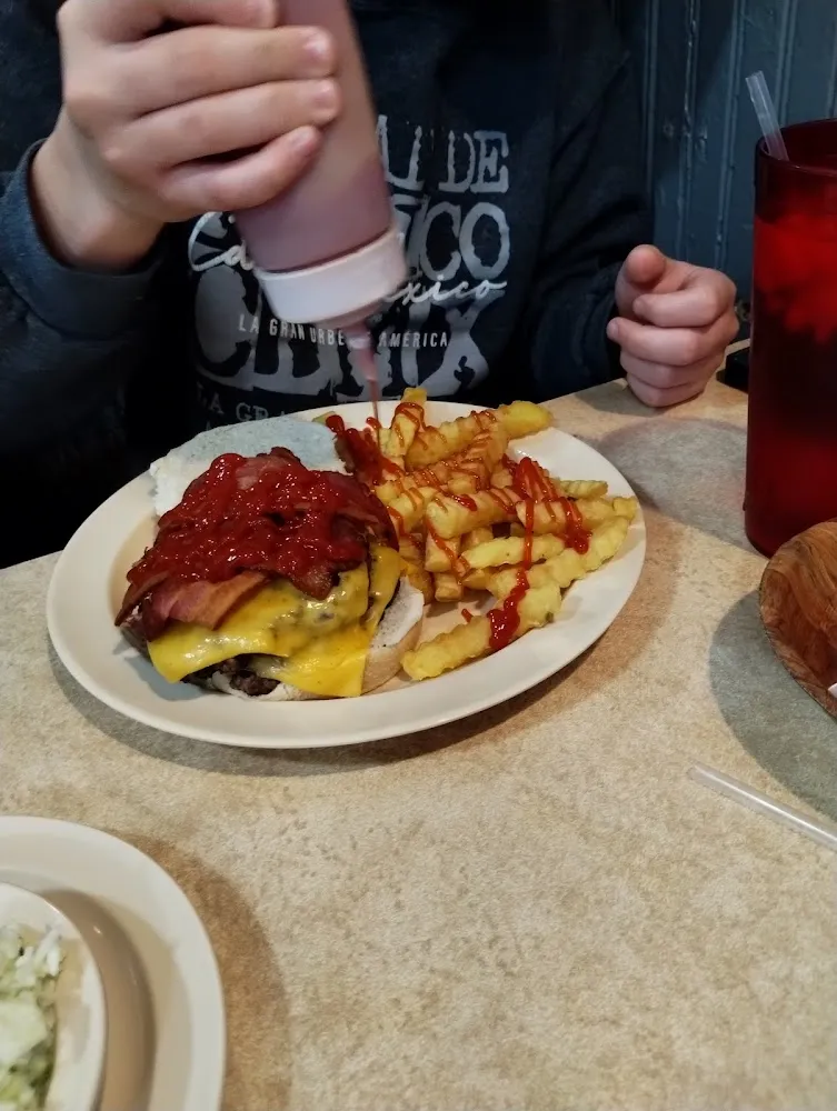 Double Bacon Burger & Fries